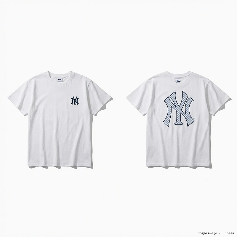 MLB NY Series Simple Style White T-shirt