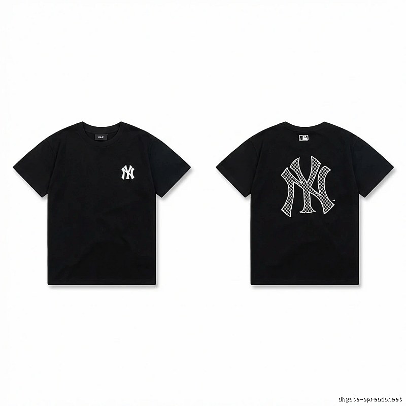 MLB NY Series Trendy and Cool Style Black T-shirt