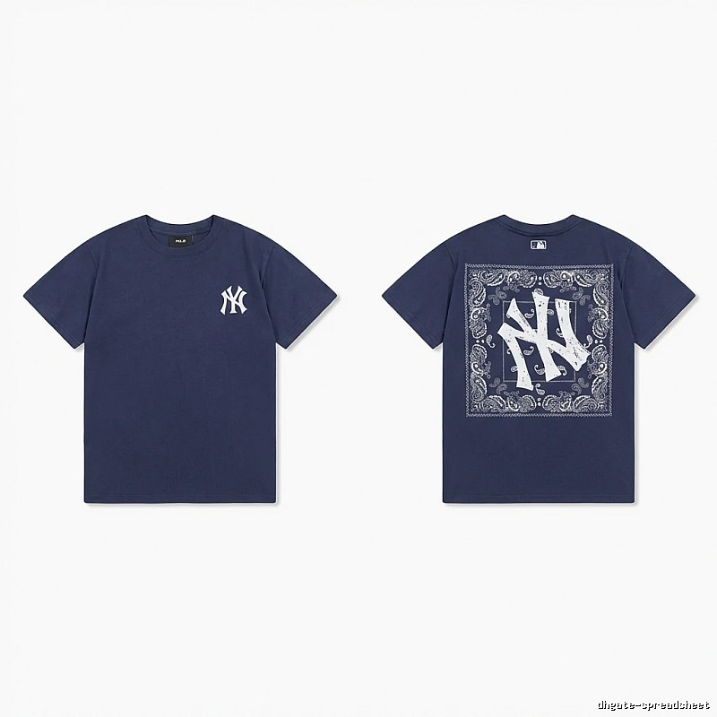 MLB Printed Trendy Style Navy Blue T-shirt