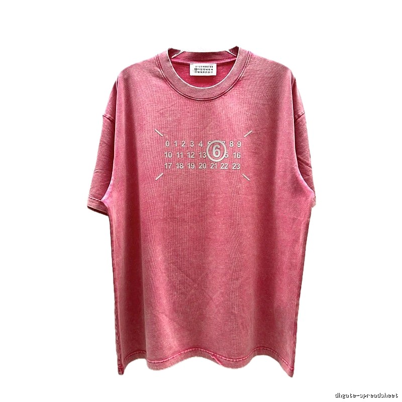 MM6 Maison Margiela Distressed Dusty Pink Short-sleeve T-shirt