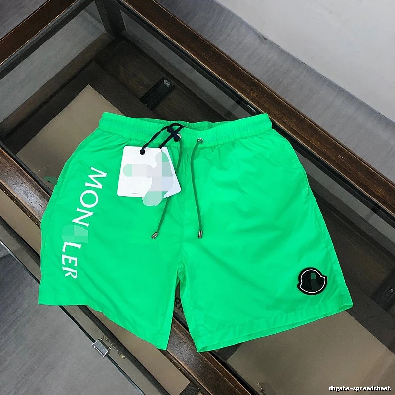 Moncler casual trendy fluorescent green shorts