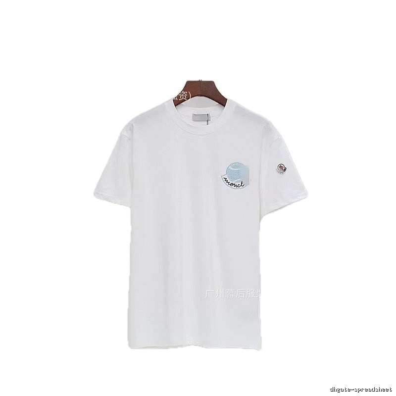 Moncler Embroidered Casual-style White T-Shirt