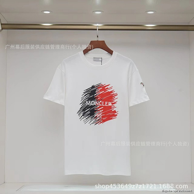Moncler Graffiti Casual Style White Short-sleeve T-shirt