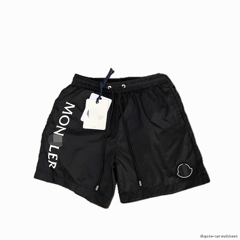 Moncler Letter Print Casual Style Black Shorts