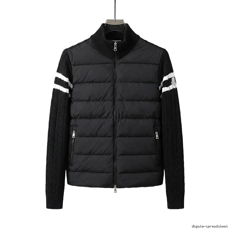 Moncler patchwork stylish black coat