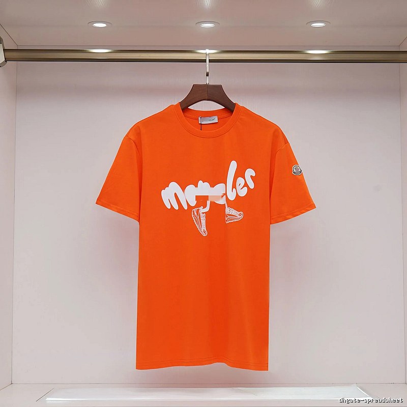 Moncler Printed Casual-style Orange Short-sleeve T-shirt