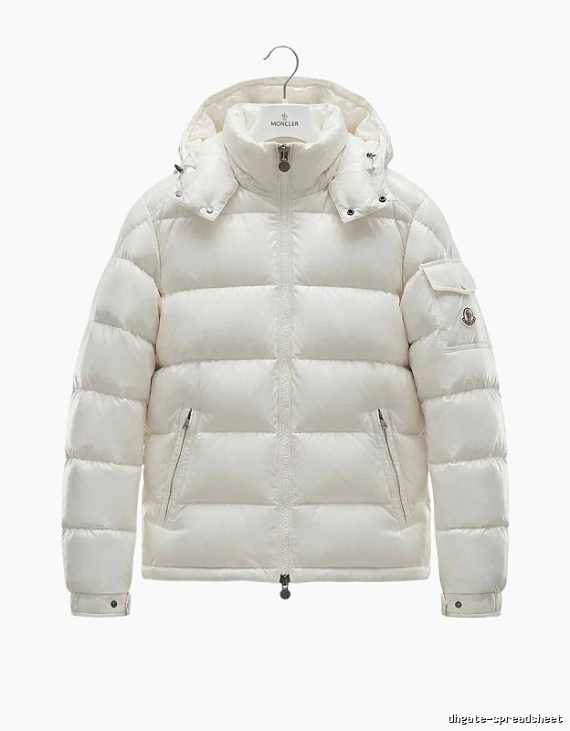 Moncler shiny and fashionable white down jacket
