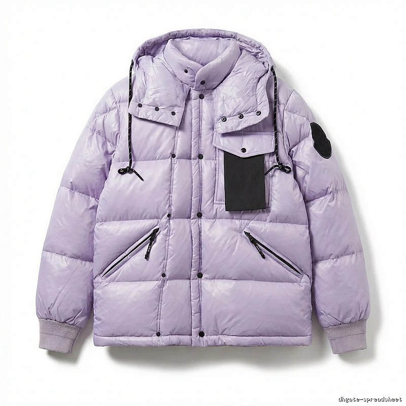 Moncler's trendy and cool series light purple down jacket