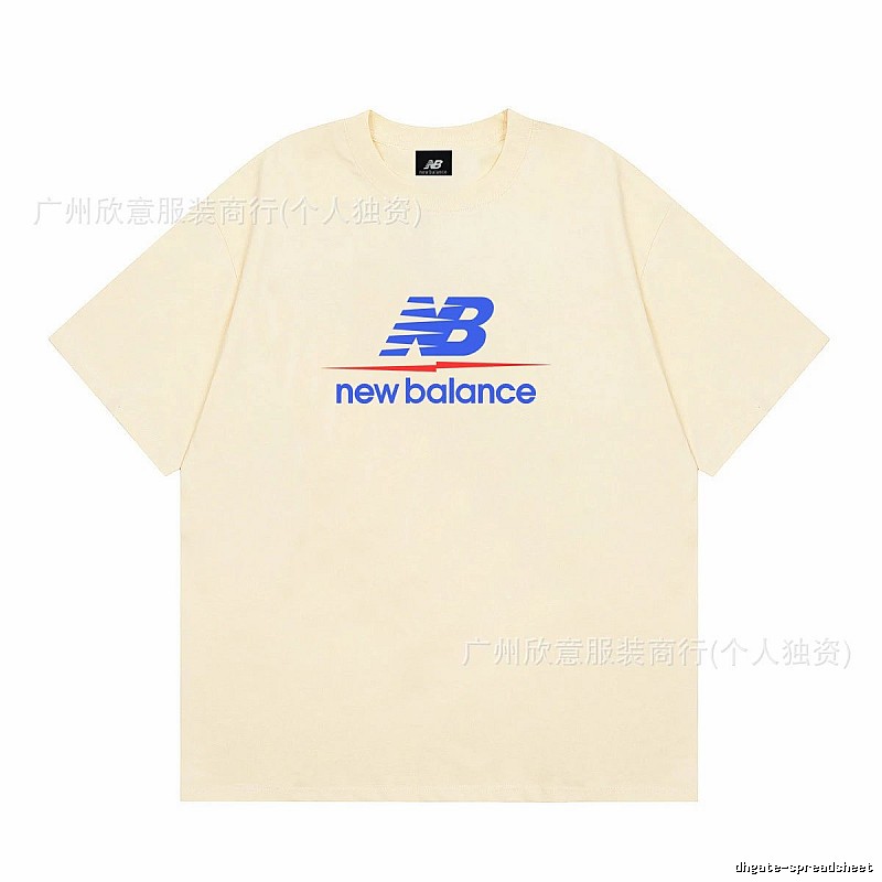 New Balance Printed Casual-style Light Beige Short-Sleeve T-Shirt