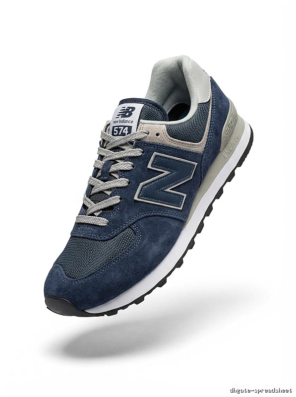New Balance retro dark blue sports shoes