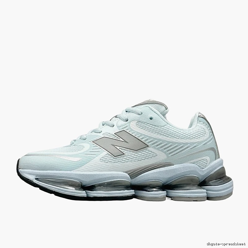 New Balance retro light blue sports shoes