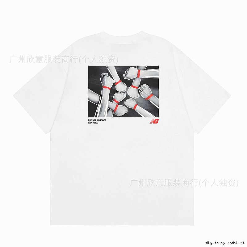 New Balance Runner Series Trendy Cool Style White Short Sleeve T-Shirt