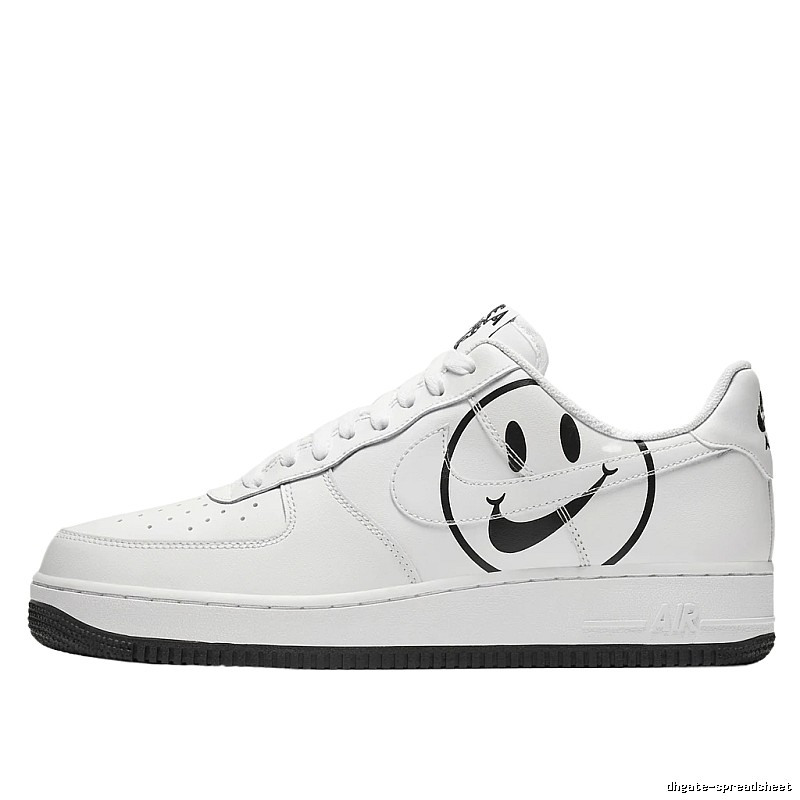 Nike Air Force Smiley Face White Sneakers