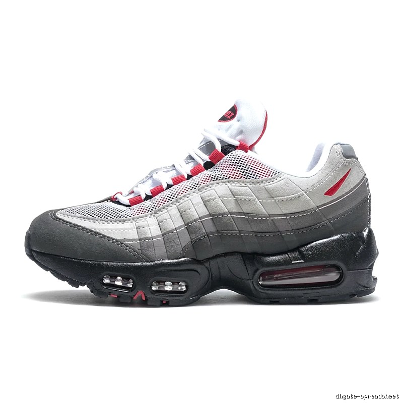 Nike Air Max 95 Grey-Black-Red Trendy Sneakers