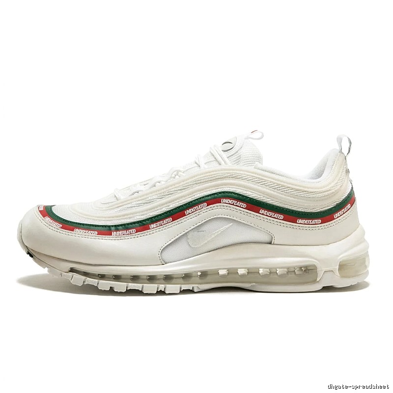 Nike retro-style red, white and green striped shoes
