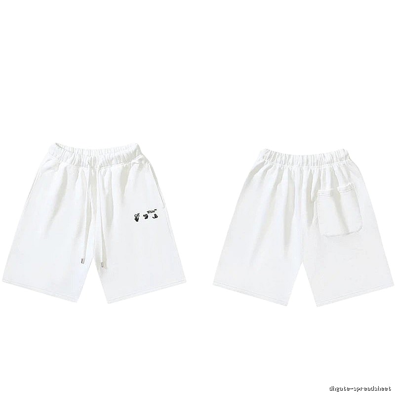 Off-White 016 Style Simple White Shorts