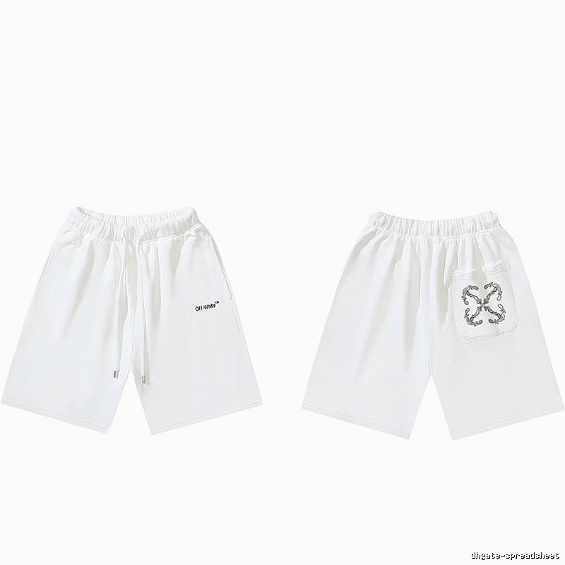 Off-White minimalist style white shorts