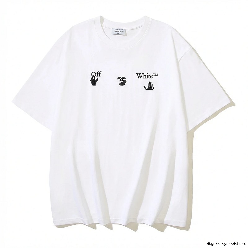 Off-White minimalist style white T-shirt