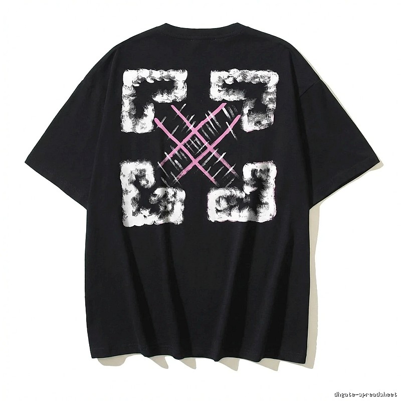 Off-White Trendy Style Black T-shirt
