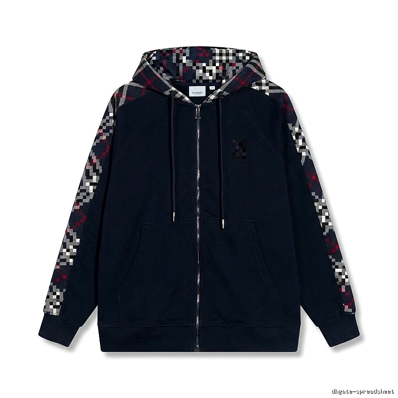 Other checkered patchwork style hoodie