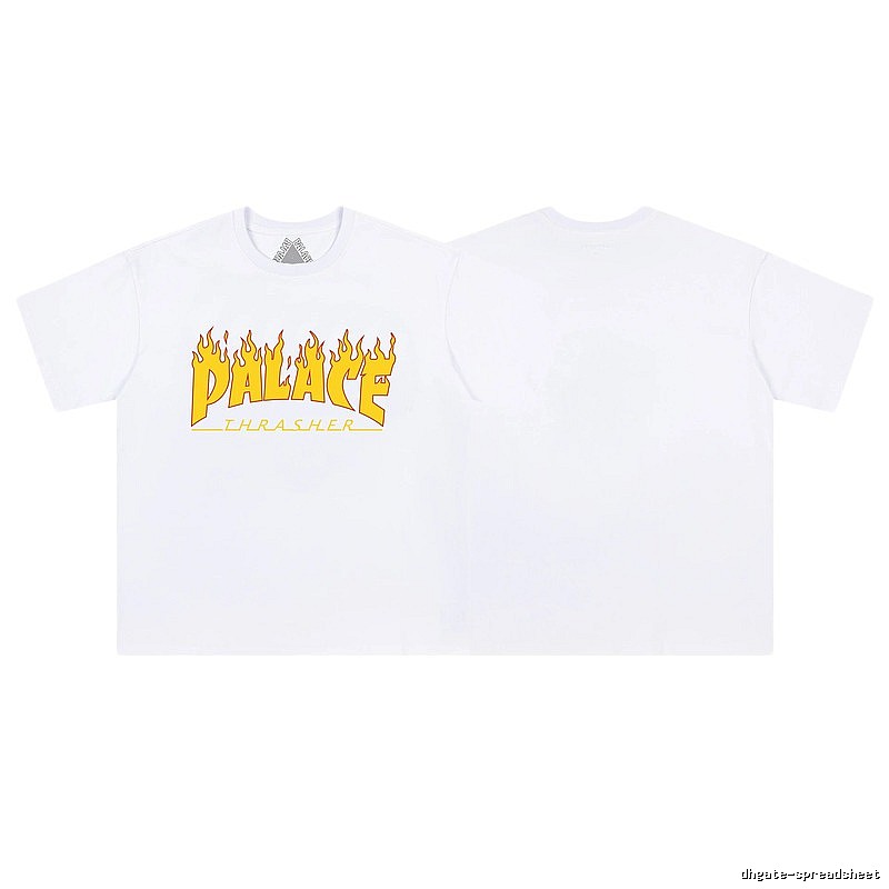 Palace Flame Co-branded Street Style White T-shirt