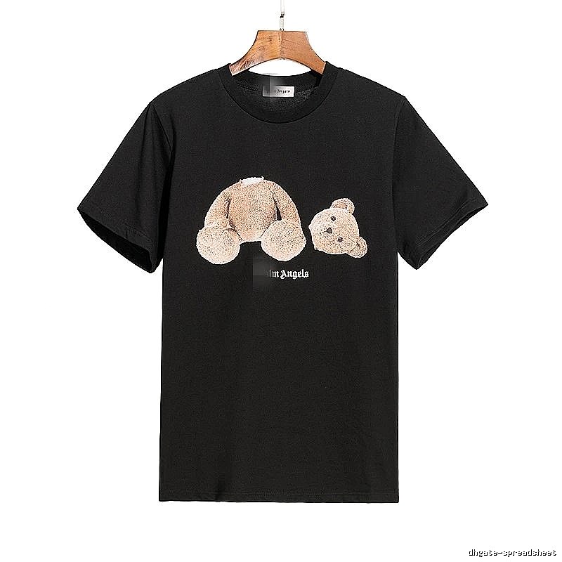 Palm Angels Patterned Bear graphic T-shirt White Colorful Bear with Signature Styling