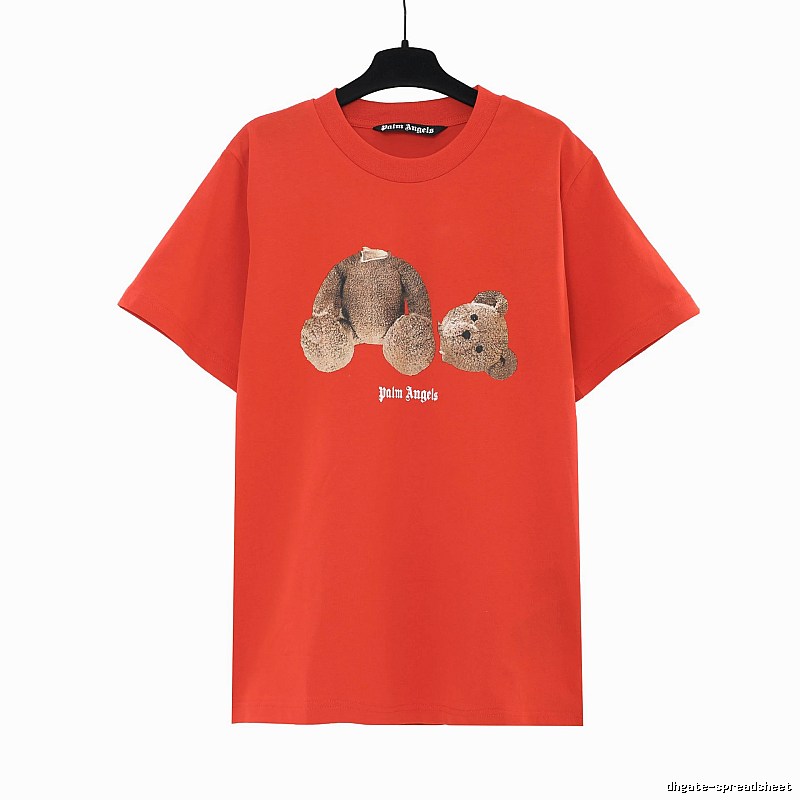 Palm Angels Sport Bear graphic T-shirt White Colorful Bear for Warm Weather