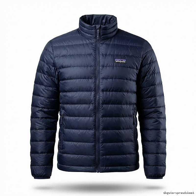 Patagonia's warm series dark blue cotton-padded jacket