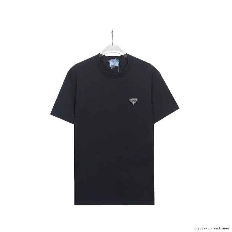 Prada Triangle-Logo Minimalist Black T-Shirt