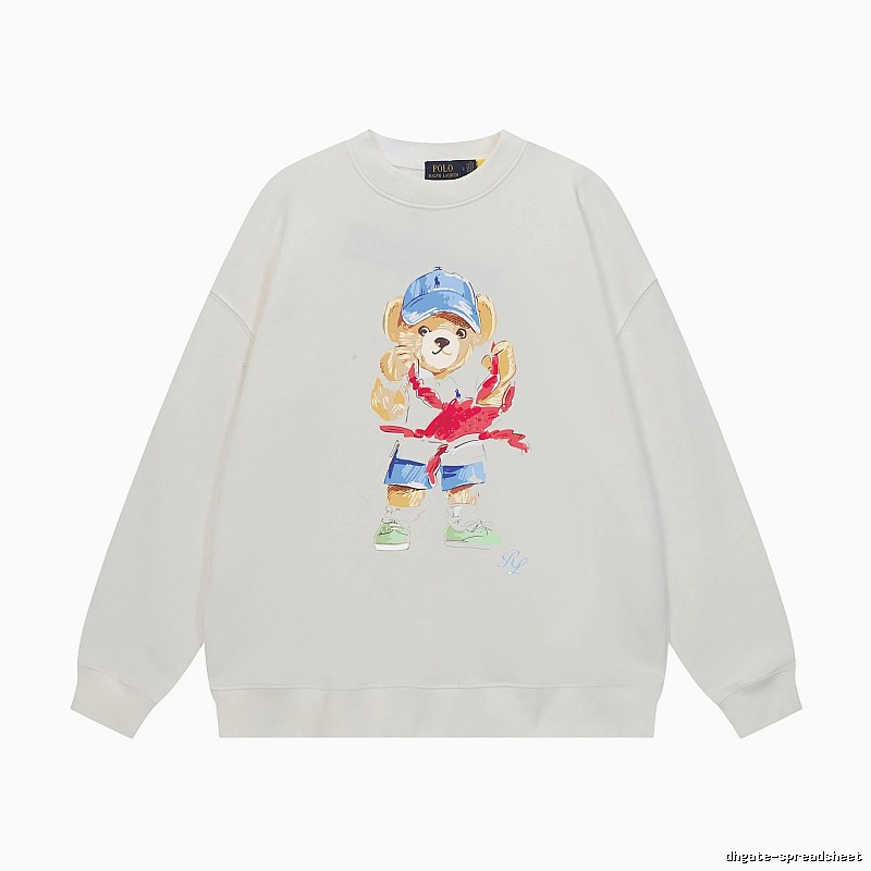 Ralph Lauren Bear Cartoon White Sweatshirt
