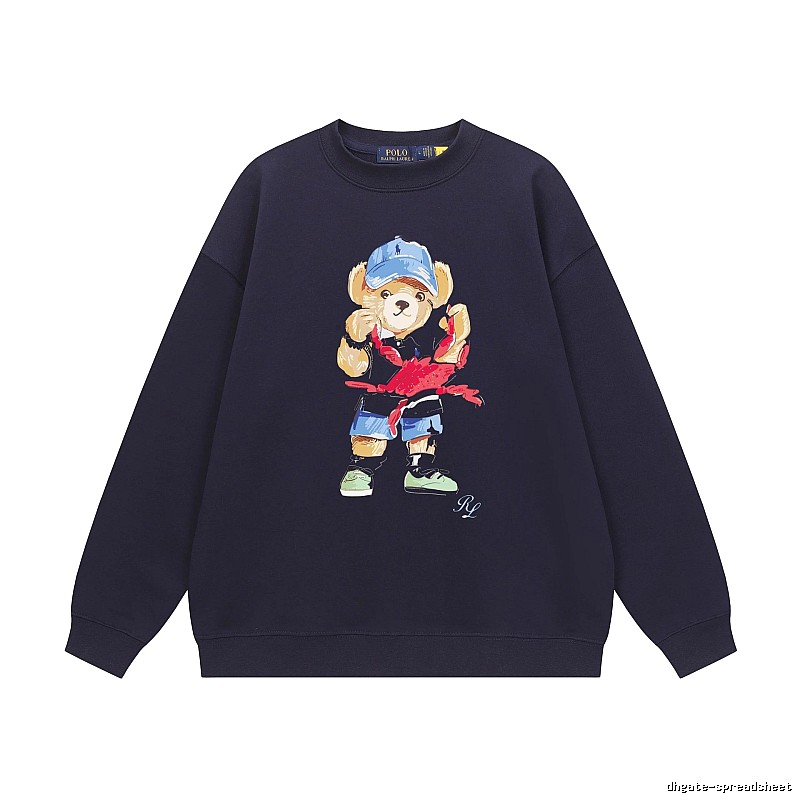 Ralph Lauren bear print navy blue sweatshirt