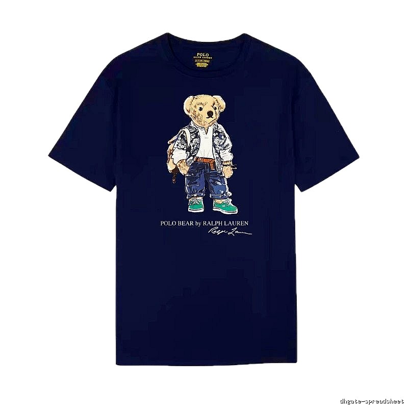 Ralph Lauren bear royal blue short-sleeve shirt