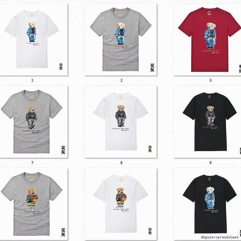 Ralph Lauren Bear Trend Brand Ash-Grey T-shirt
