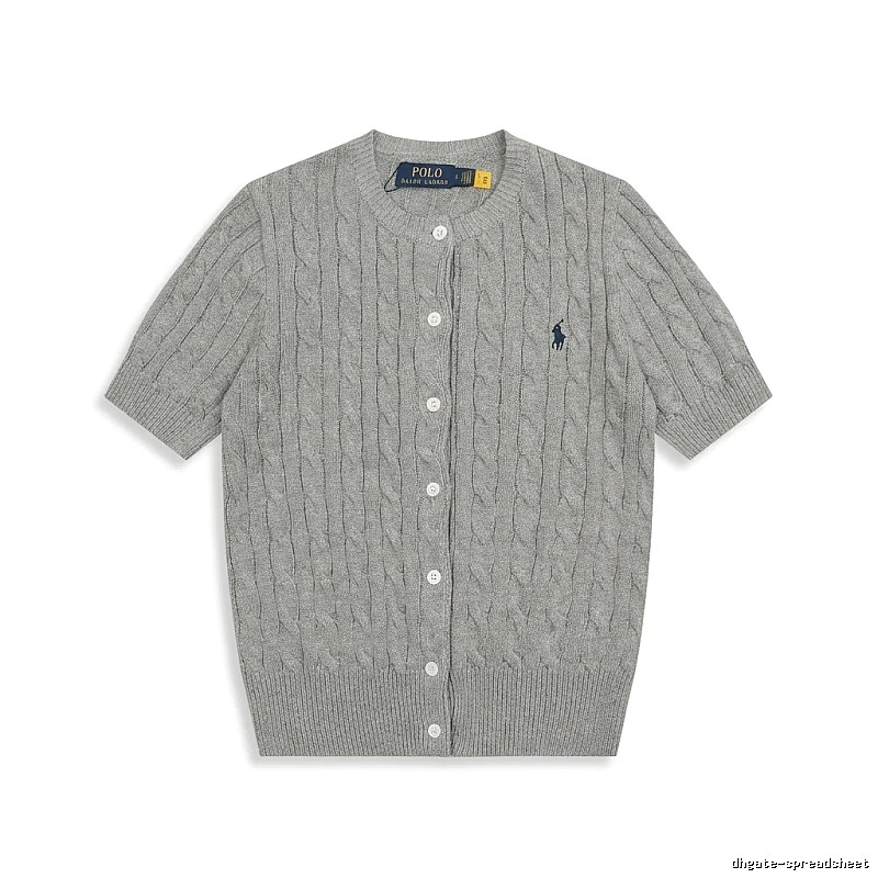 Ralph Lauren knitted retro-style grey cardigan