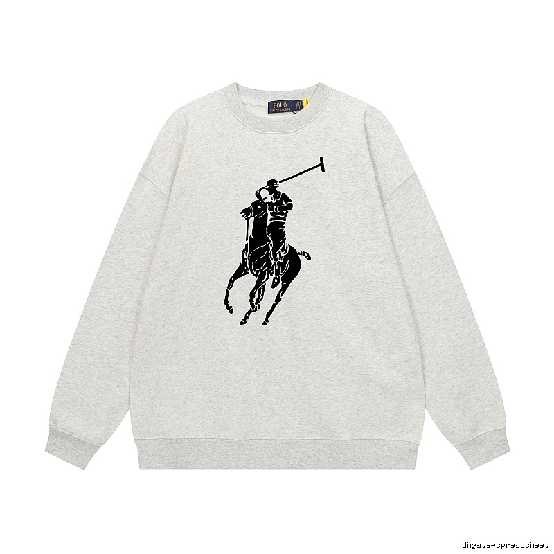 Ralph Lauren Polo Retro - style Light Gray Sweatshirt