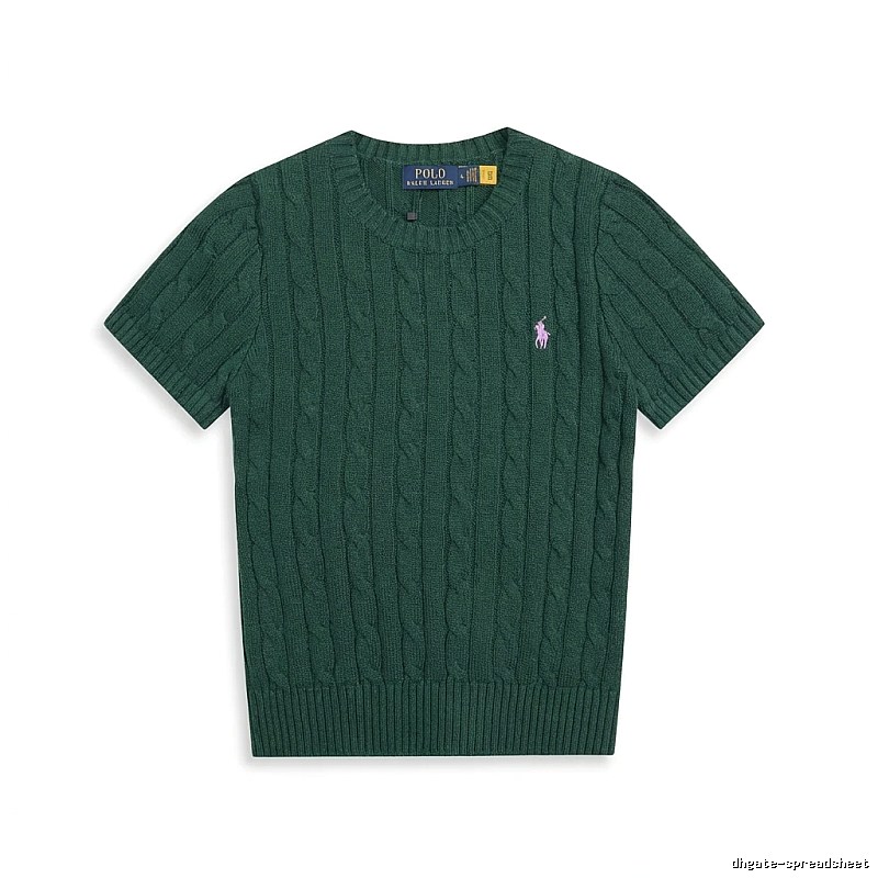 Ralph Lauren Polo Series Retro Style Dark Green Knitted Sweater
