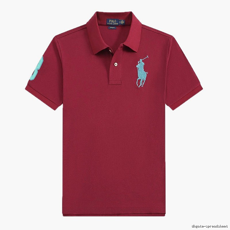 Ralph Lauren Polo with Horse Logo, Burgundy Short-sleeve