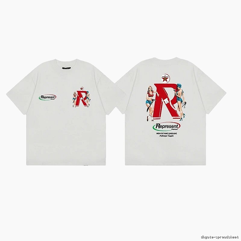 Represent American Retro Girl Print Off-white T-Shirt