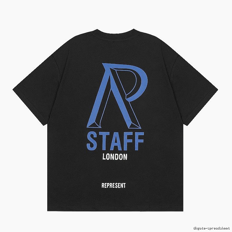 Represent Black Blue Style 832 Owners Club T-Shirt Smart Casual Logo