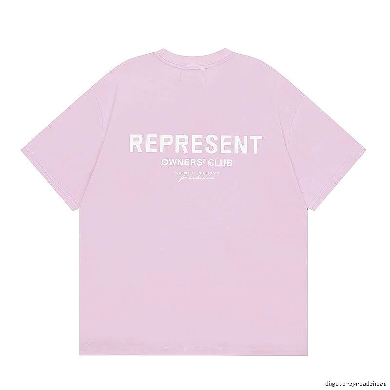 Represent Pink Style 801 Owners Club T-Shirt Relaxed Styling Logo