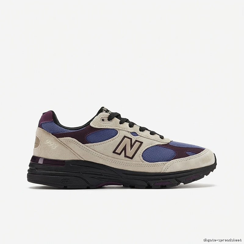 Retro-style blue-purple sports shoes of New Balance