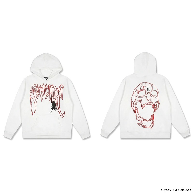 Revenge Skeleton Style White Hoodie