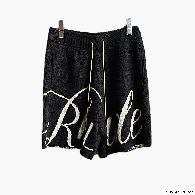RHUDE Alphabet Wind Black Shorts