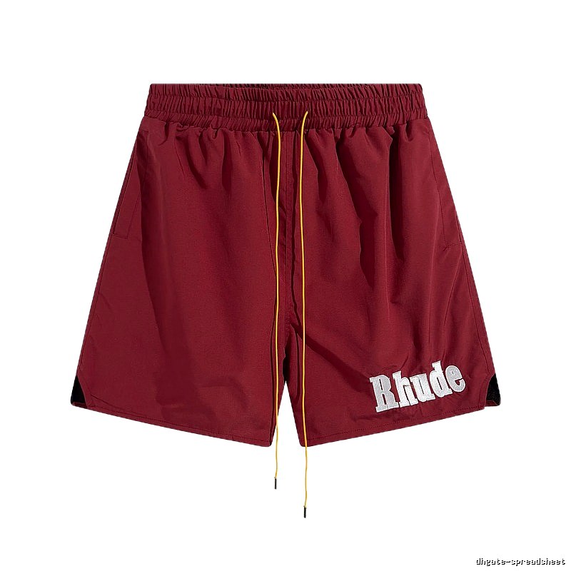 RHUDE casual style burgundy shorts