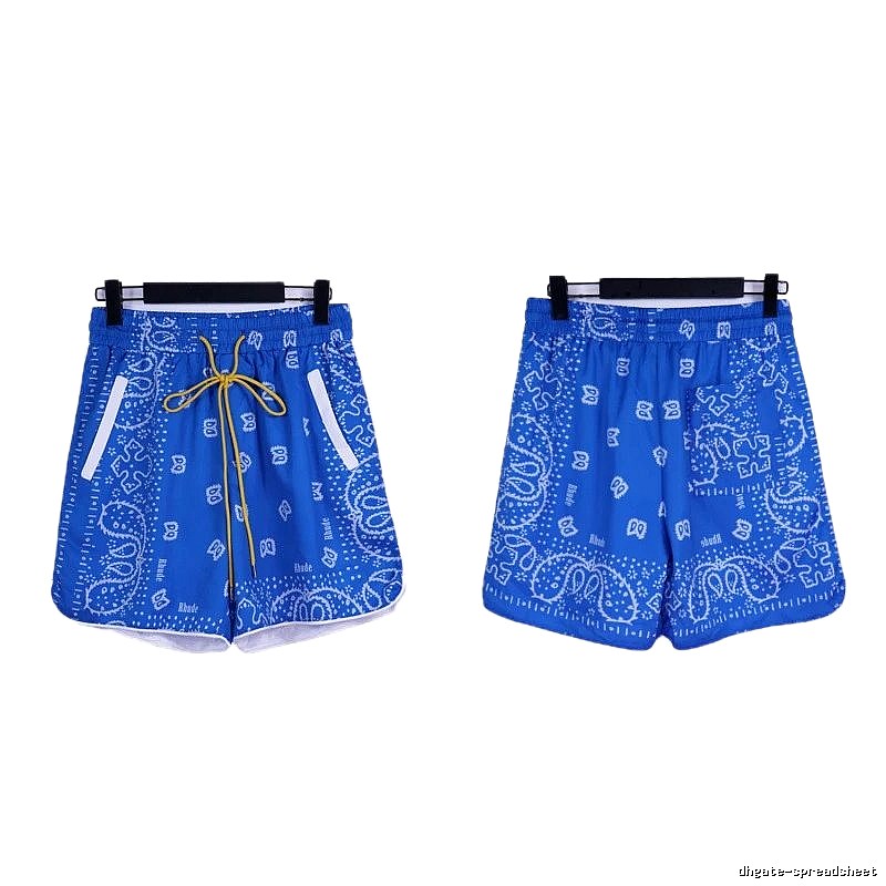 RHUDE Printed Casual Style Blue Shorts