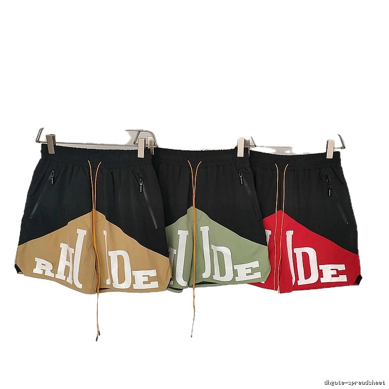 RHUDE three-color spliced trendy brand shorts