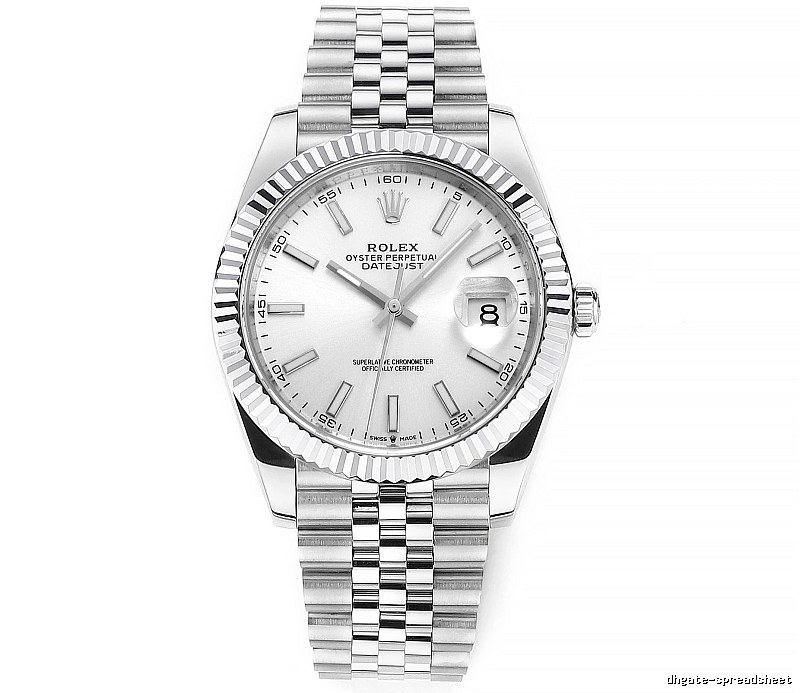 Rolex Datejust Automatic Watch - white baton dial for office
