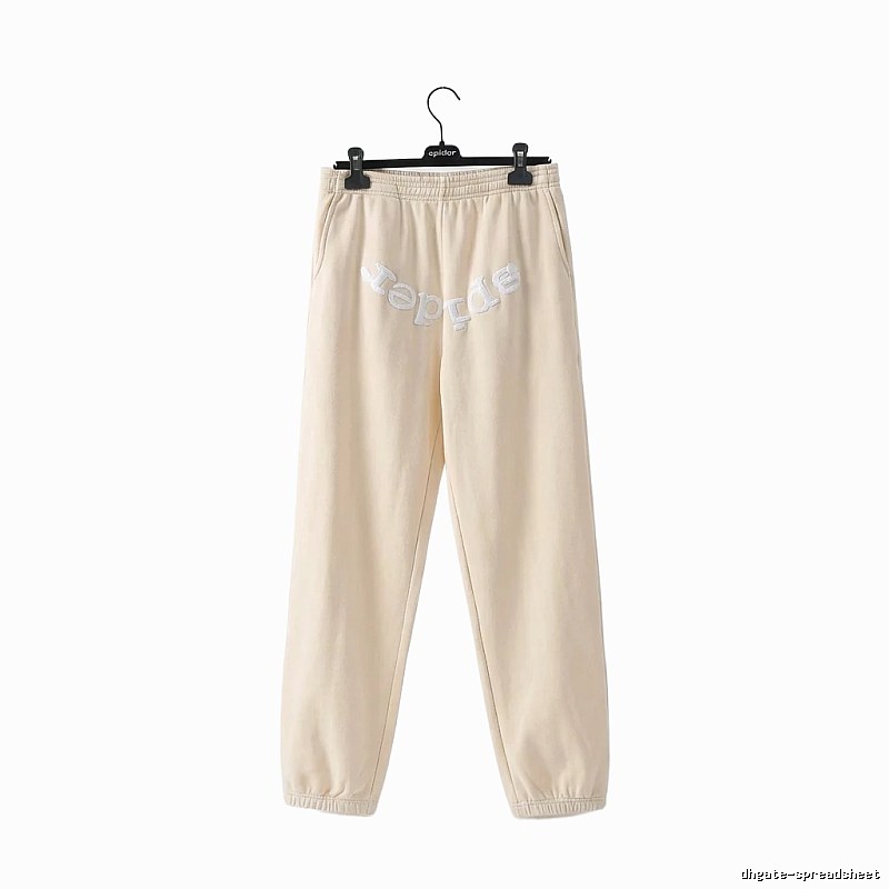 Sp5der casual style beige sweatpants