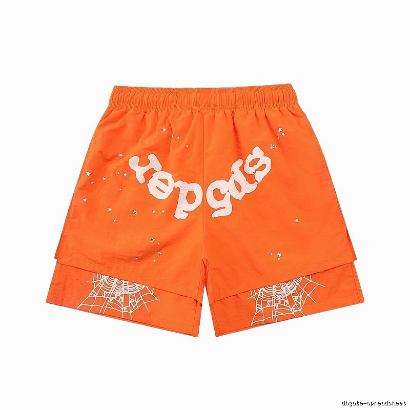 Sp5der Orange Trendy and Cool Shorts