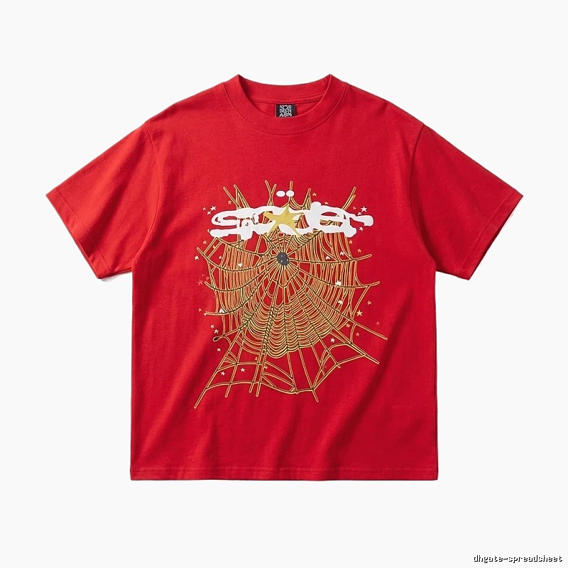 Sp5der Spider Series Red Trendy T-shirt